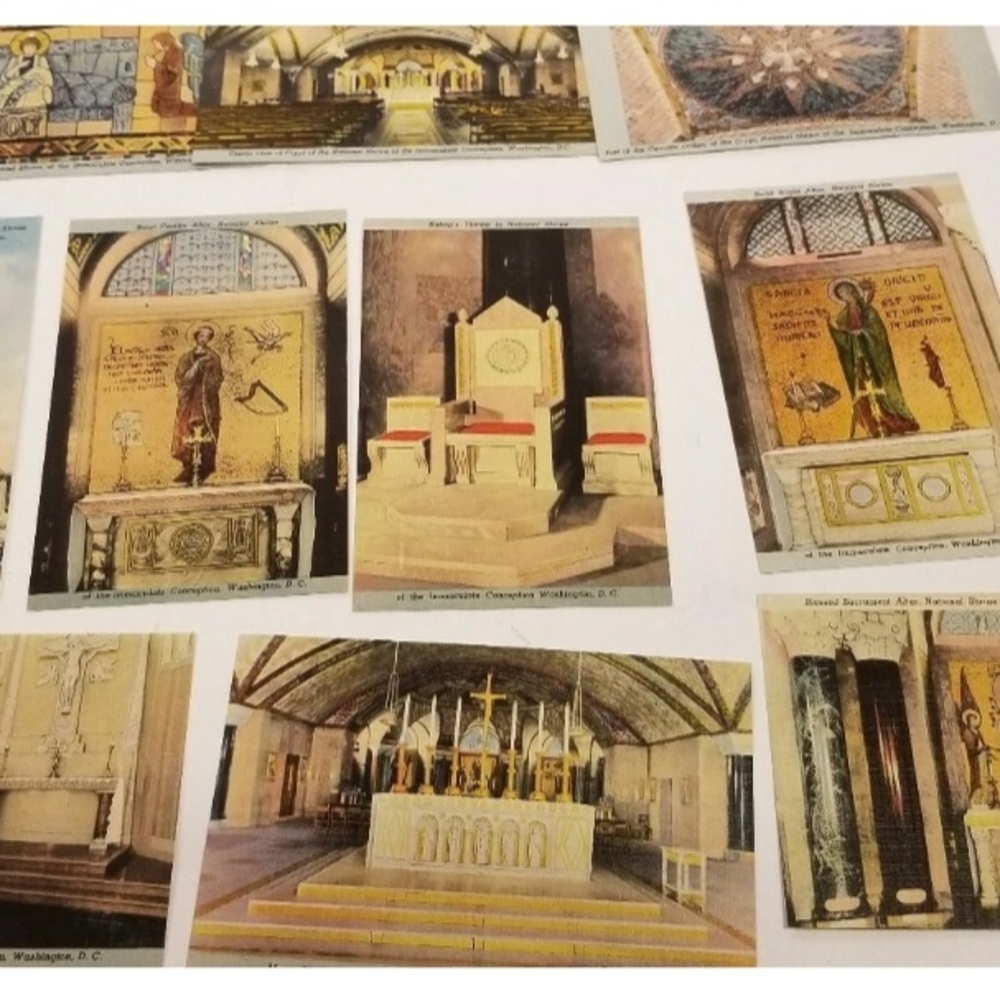 Antique 15 Postcard‎ Set - National Shrine of the Immaculate Conception - Picture 6 of 10